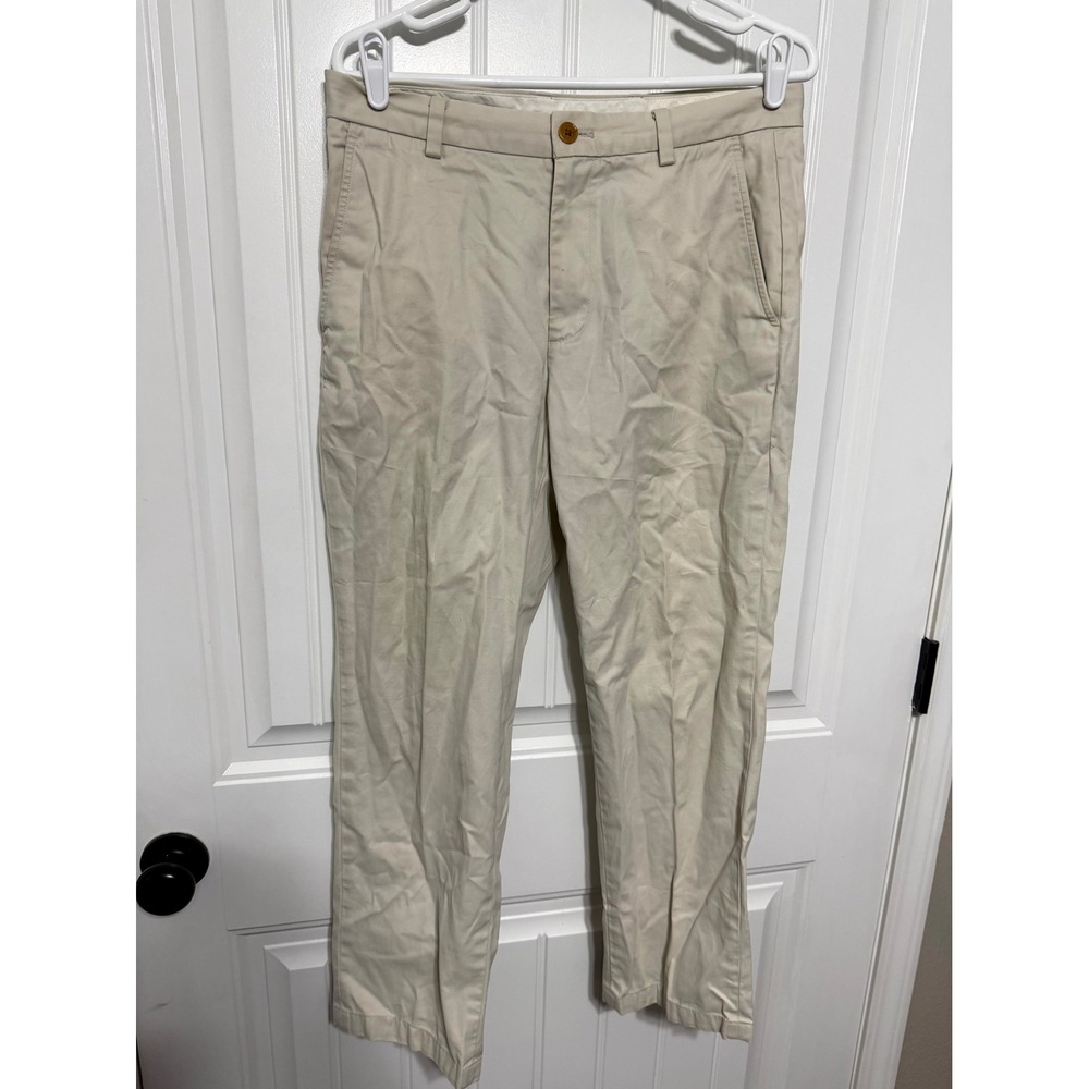 Brooks Brothers Chinos Mens 32x30 Beige Clark Fit‎ Supima Cotton Stretch Khakis